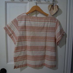 Vintage Boxy Cotton Striped Top